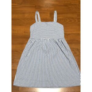 Loft Dress Blue & White